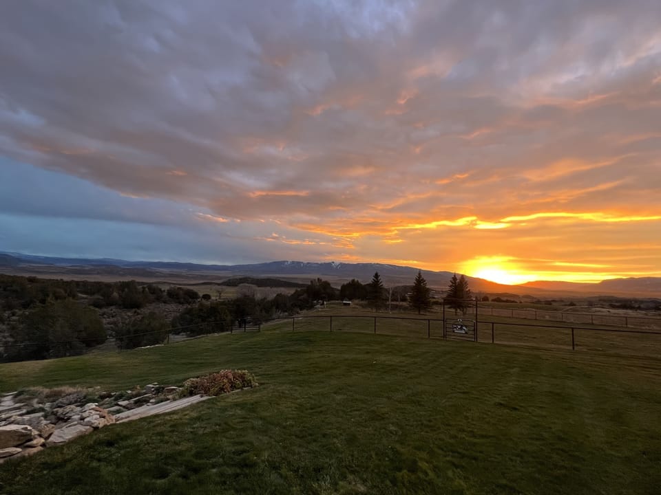 Sit on the large deck and soak in the captivating sunsets 