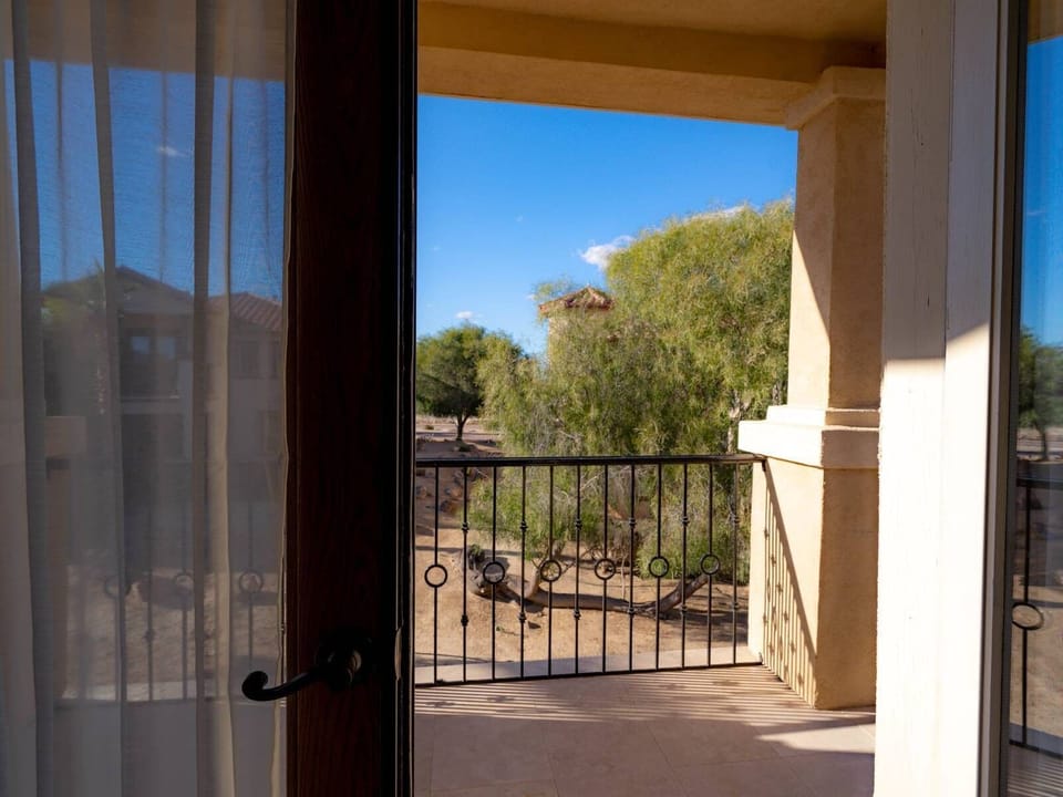 The upstairs balcony offers a quiet outdoor space to start your morning or relax after a day at the nearby pool. The patio furniture makes it easy to sit back and enjoy the Baja weather.