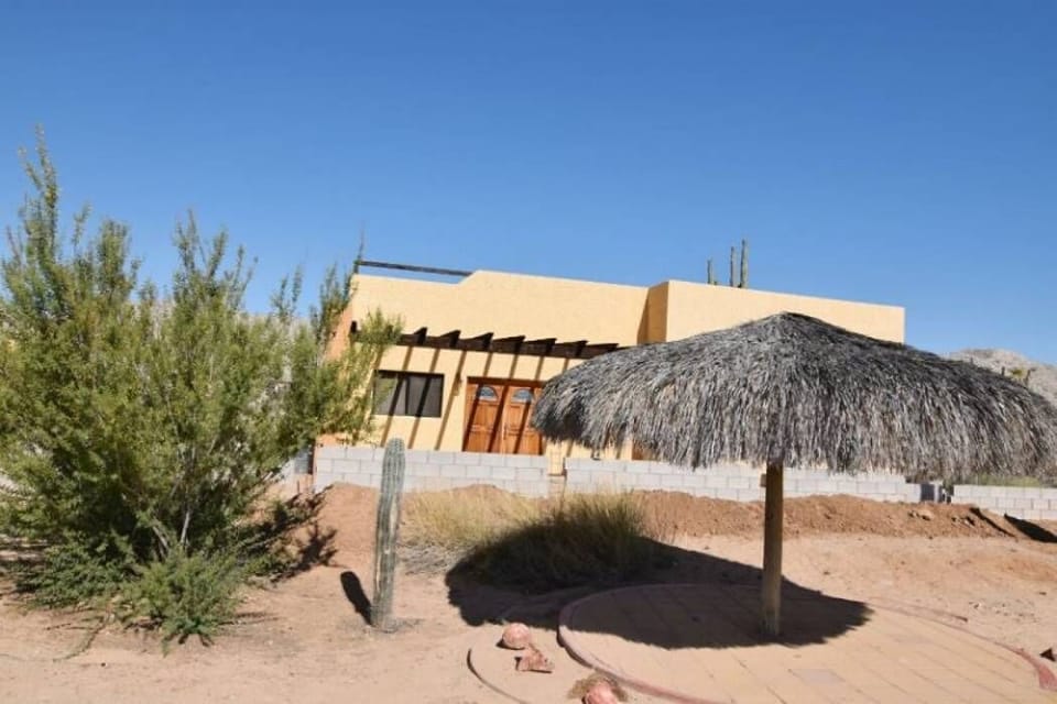 Los Sahuaros San Felipe Baja rental home - patio with palapa
