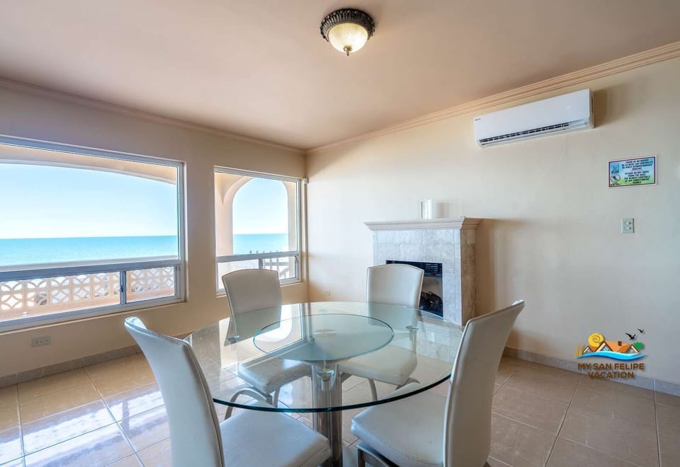 villas de las Palmas San Felipe Baja California beachfront condo - relaxing spot side table