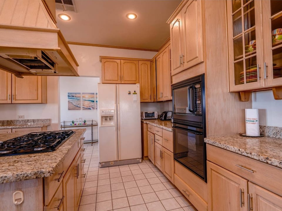 Spacious kitchen with ample counter space in this San Felipe Baja California beach house — perfect for preparing large meals.
