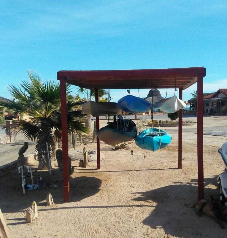 This Rancho Percebu vacation rental in San Felipe Baja California Mexico offers kayaks for rent — paddle the Sea of Cortez right from your doorstep.