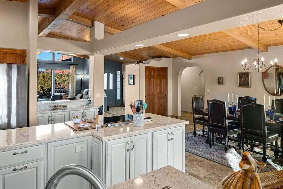 A view of the open plan living area