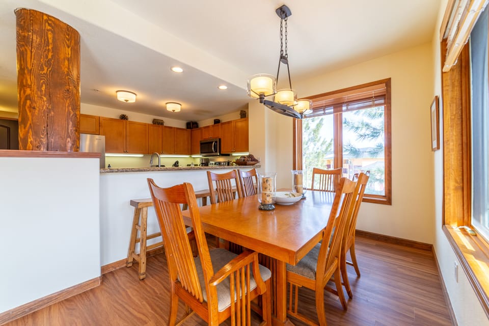 Dining table with seating for 6.