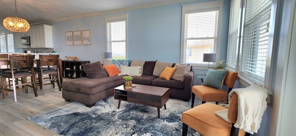 Sectional couch in Living room.