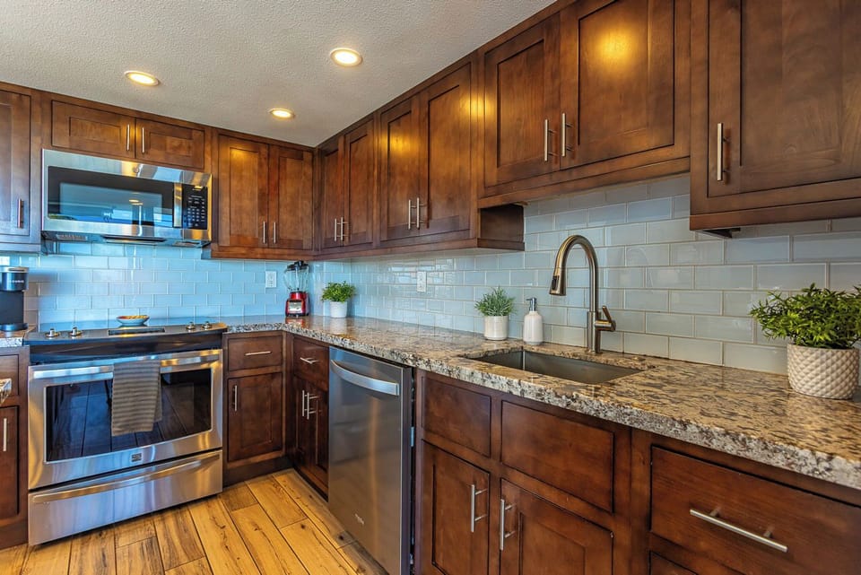 Top of the line appliances in the kitchen