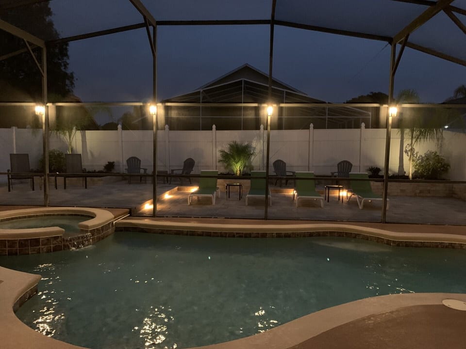 Pool Area at Night