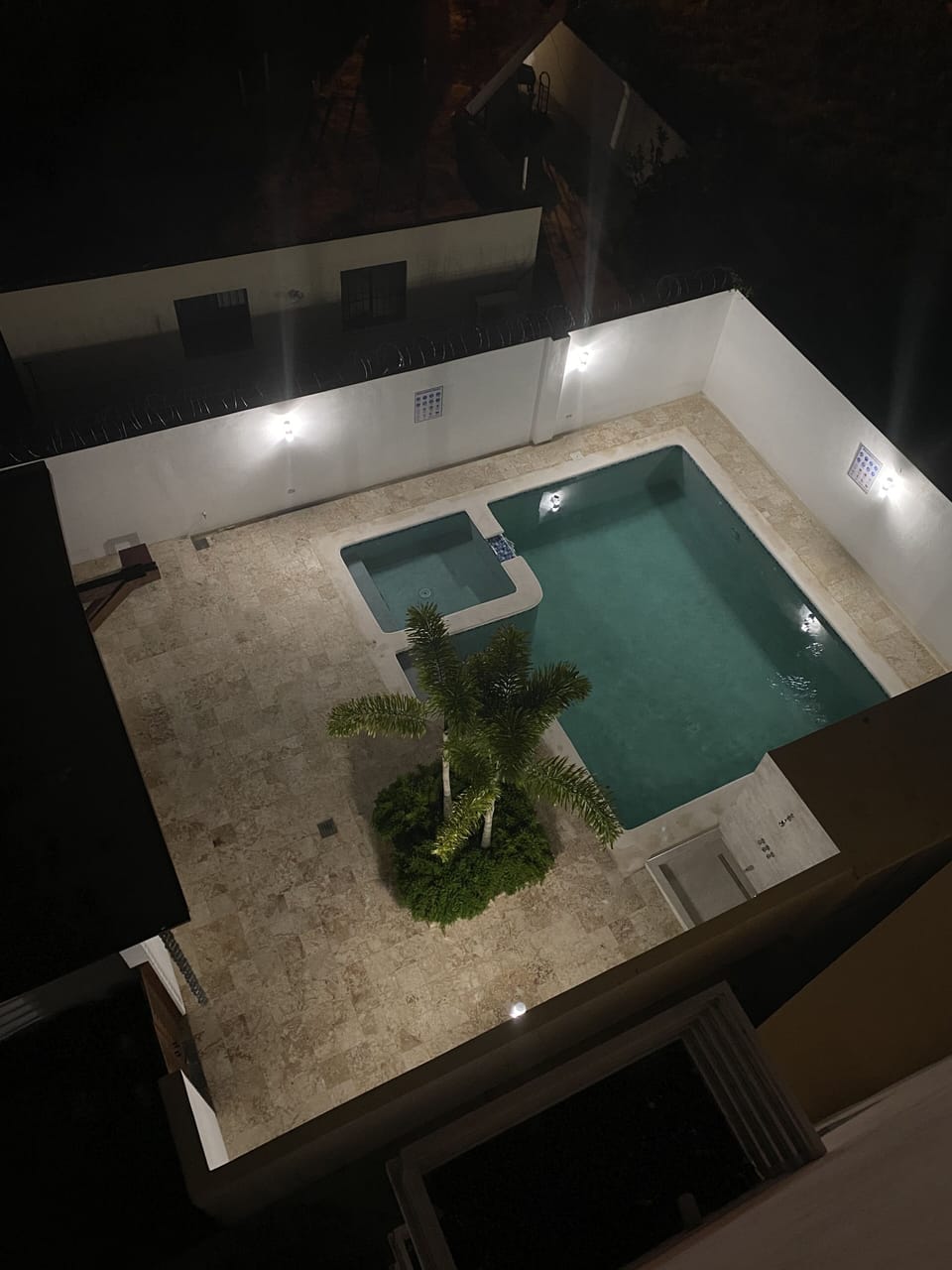 The pool is bait visible from the apartment.  