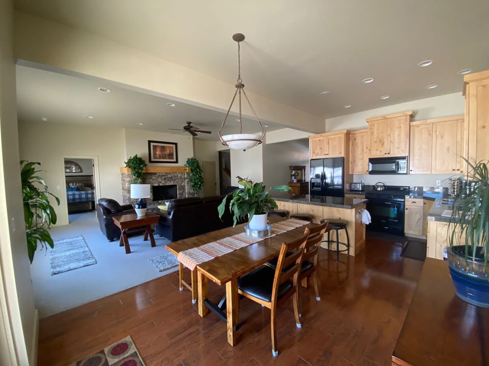 Main level dining, kitchen, living room