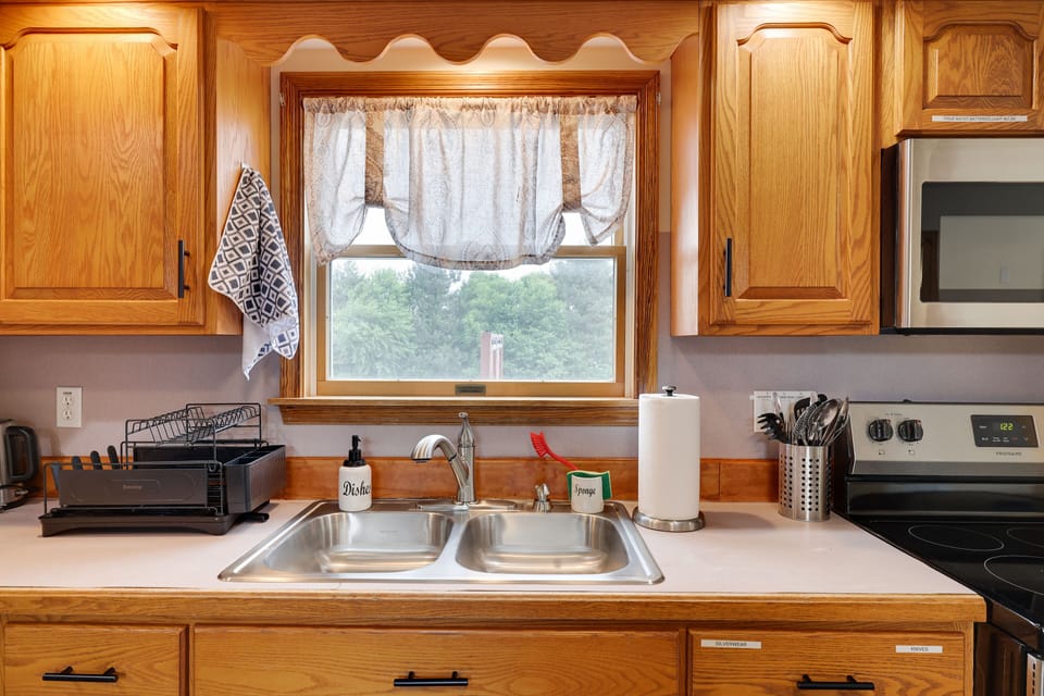 Fully stocked kitchen with everything you need to enjoy your stay!