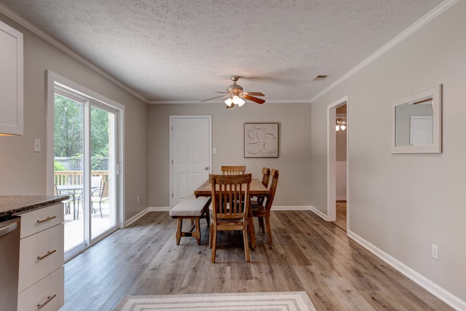 Dining area off kitchen, Spacious 4BR/3BA Home with Large Fenced yard