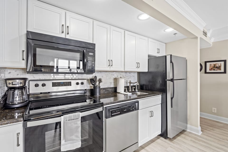 Fully stocked kitchen