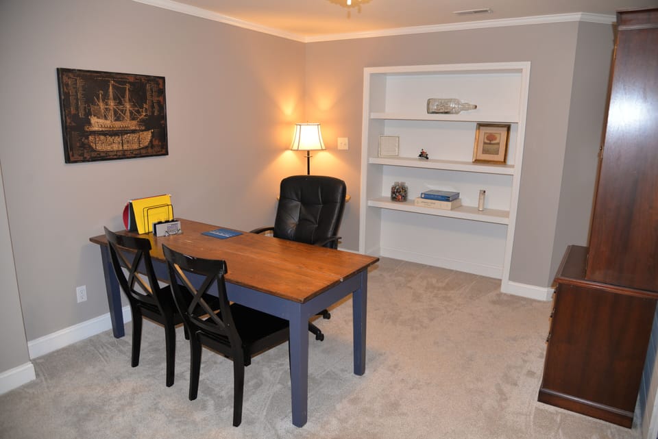 Dedicated office space with a printer just outside the Master Suite. 