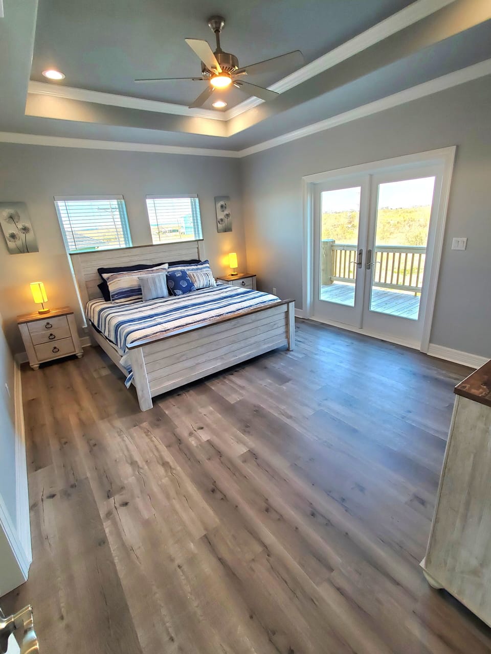 Master suite with King bed and French doors