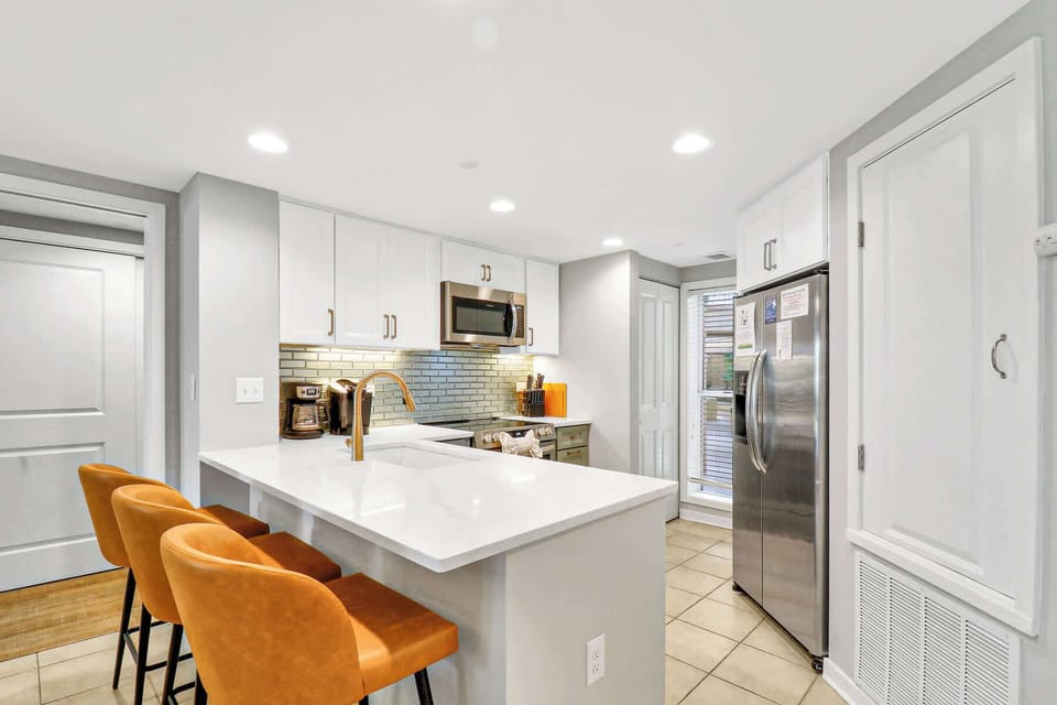 Beautifully updated kitchen with stainless steel appliance
