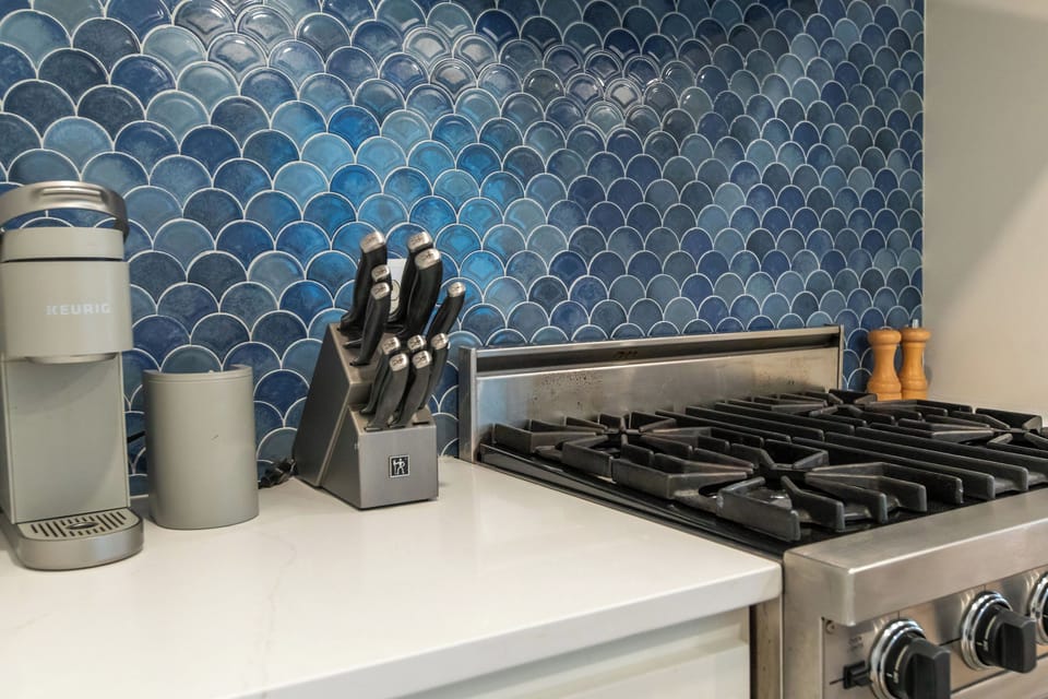 Renovated kitchen with modern appliances