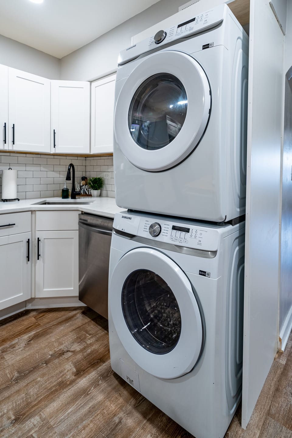 Free in-unit washer and drier machine (laundry detergent is not provided).