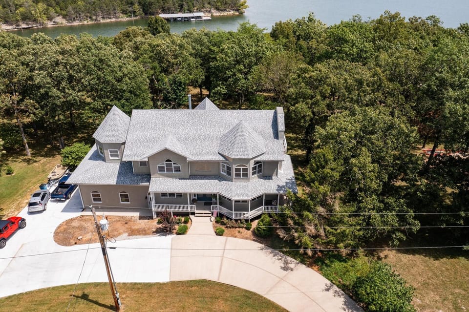Aerial view of home