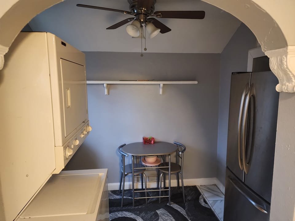 Extra dishes under table