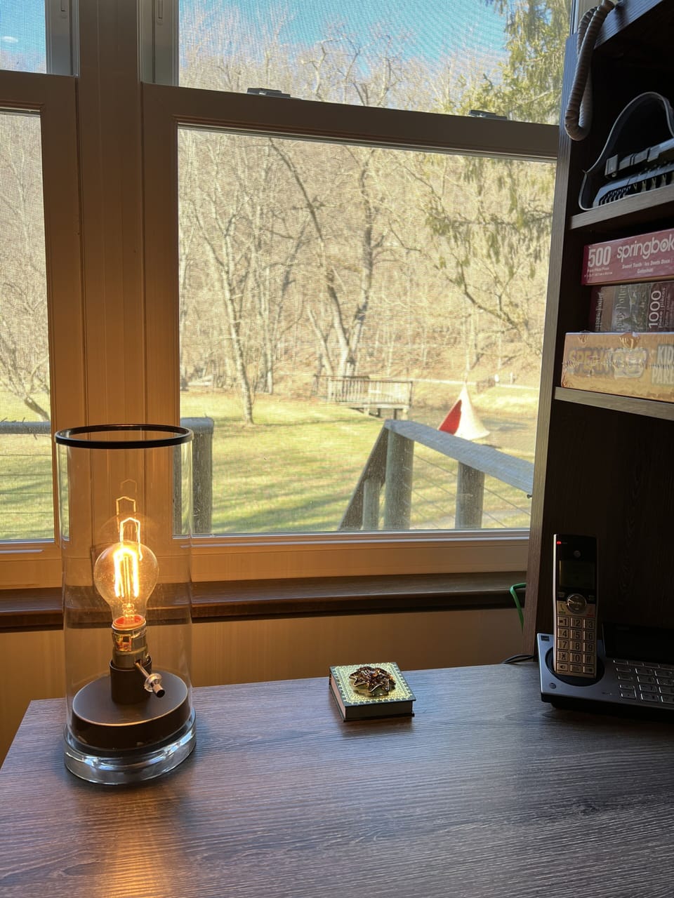 A desk overlooking the river for your work-from-anywhere needs. 
