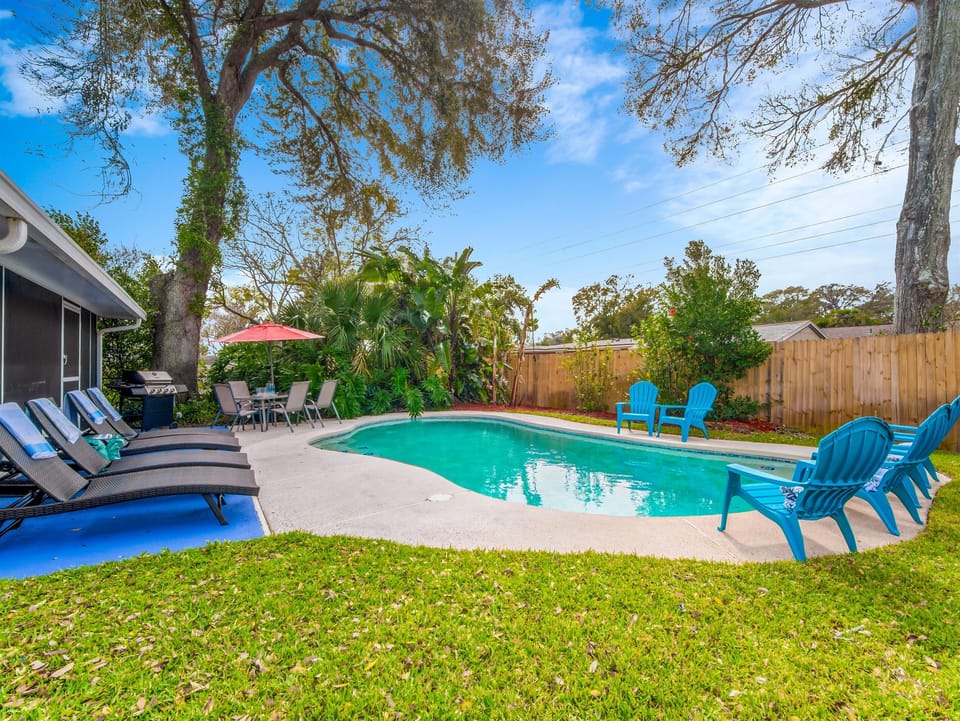 Heated private pool for year-round enjoyment