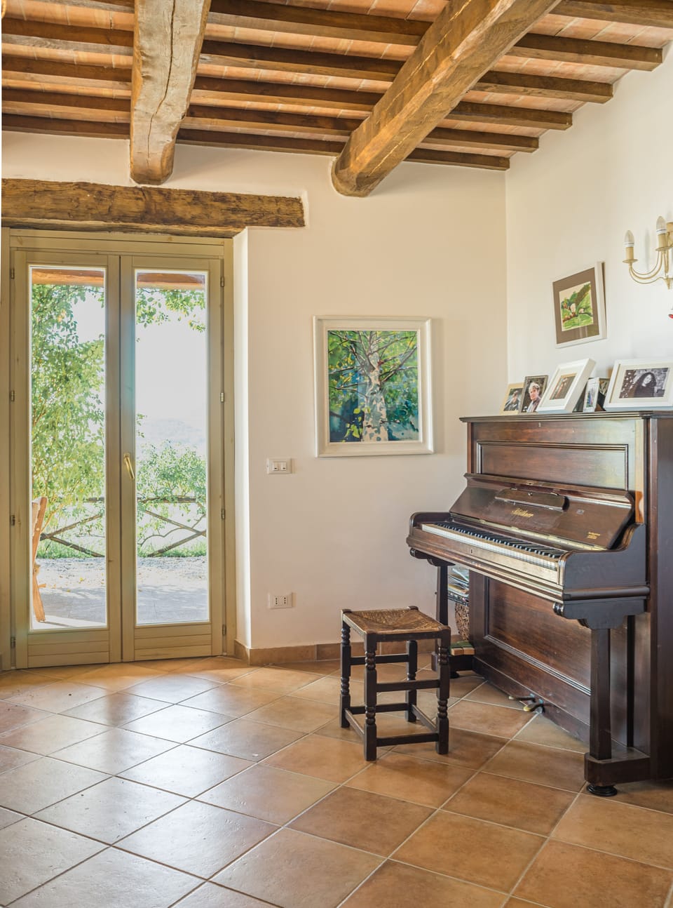 Piano In the Lounge out to the Veranda