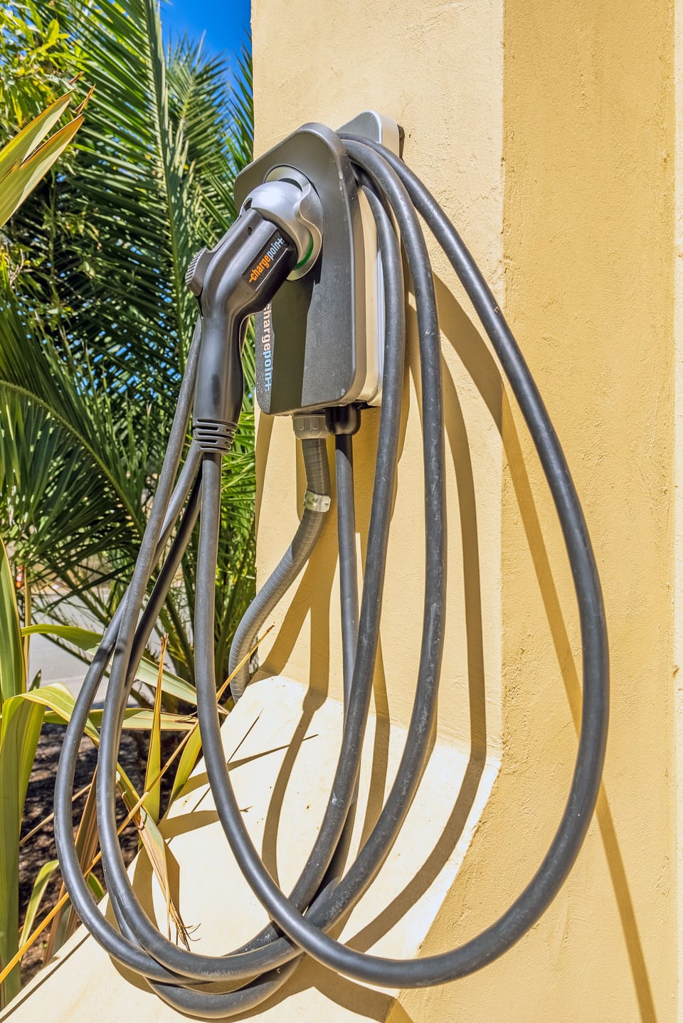 EV Charger for Tesla or other electric vehicles. Free to use at night.