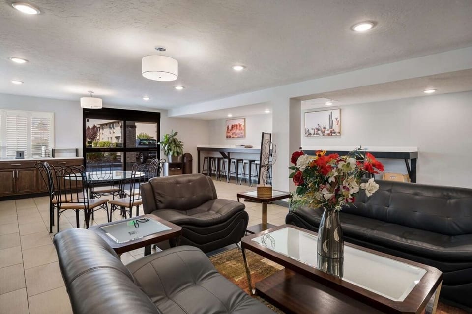 Gather for coffee and conversation in the welcoming lounge.