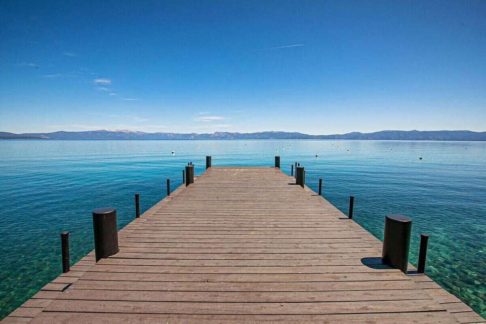 Chamberlands Dock overlooks Lake Tahoe