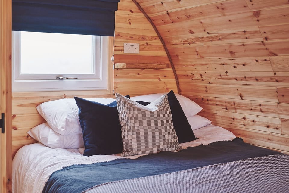 The bed at Hidden Orchard, Cheshire