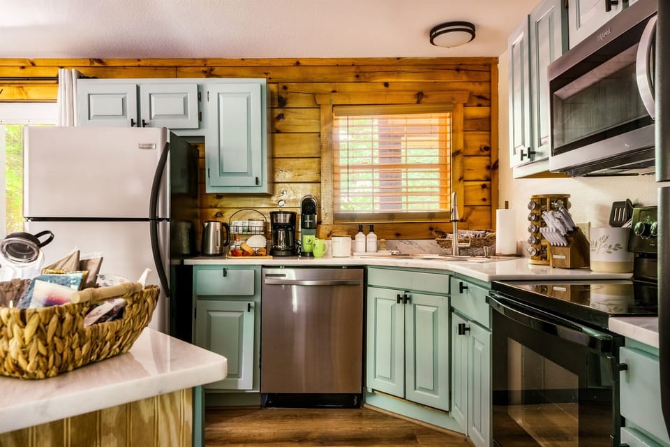 Our kitchen has had a refresh including new paint, granite counters and flooring. Pics to follow but you will appreciate having two refrigerators, plenty of counter space and a fully stocked k
