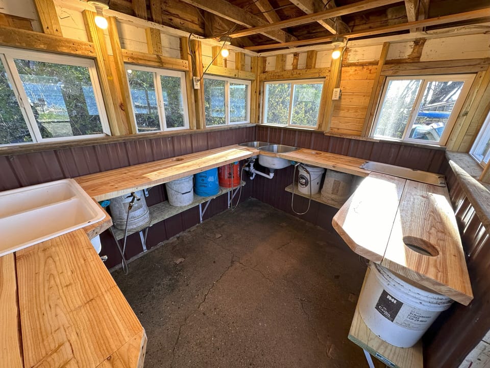 Clean all your catches at our on-site fish cleaning station - the "Wish House"