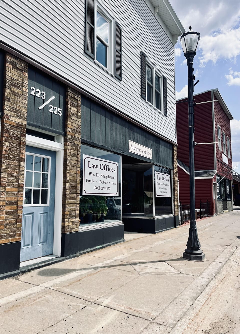 Blue Door is the Entryway from Superior Street