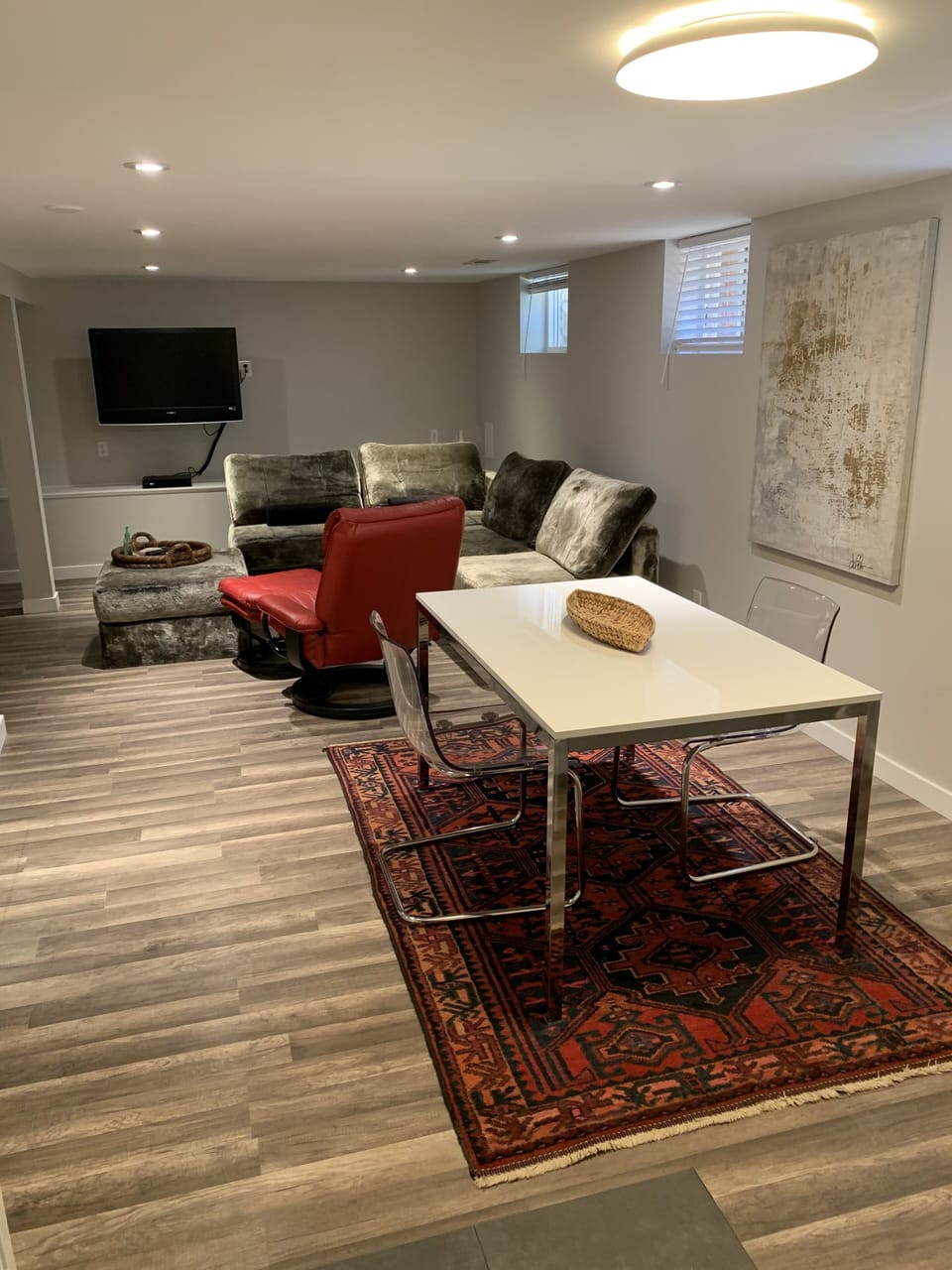 Comfortable dining and general use table.