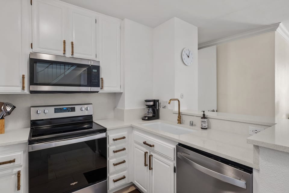 new appliances June 2024, including an oven range and dishwasher. New fridge November 2024