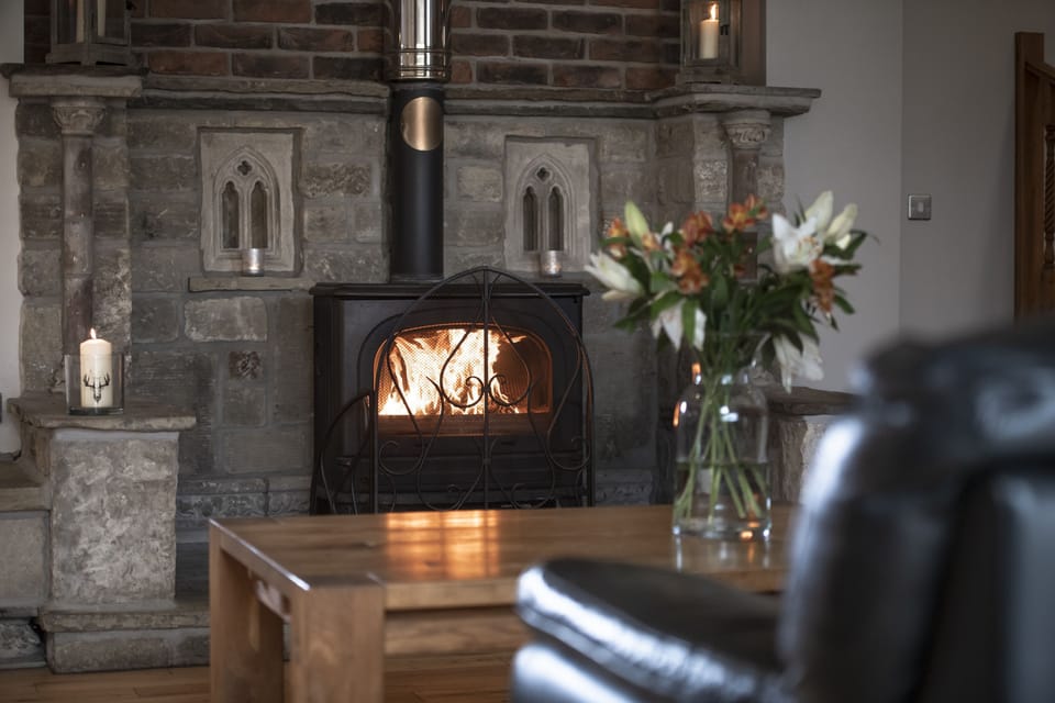 Ground floor: Impressive wood burning stove