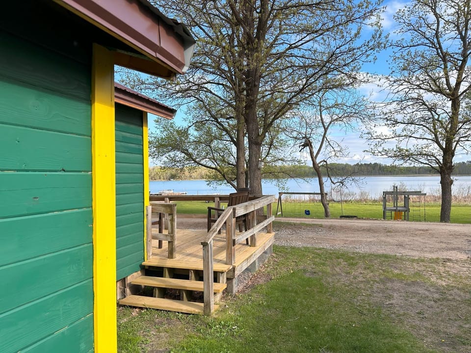 View from Cabin 4 facing Seventh Crow Wing Lake