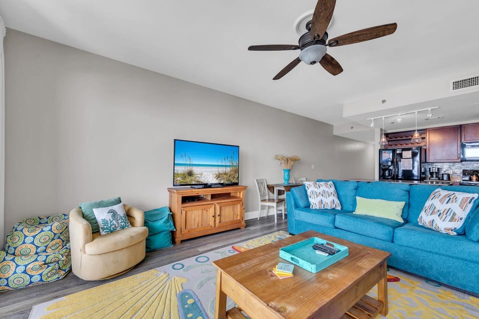 Enjoy a movie on the flat screen