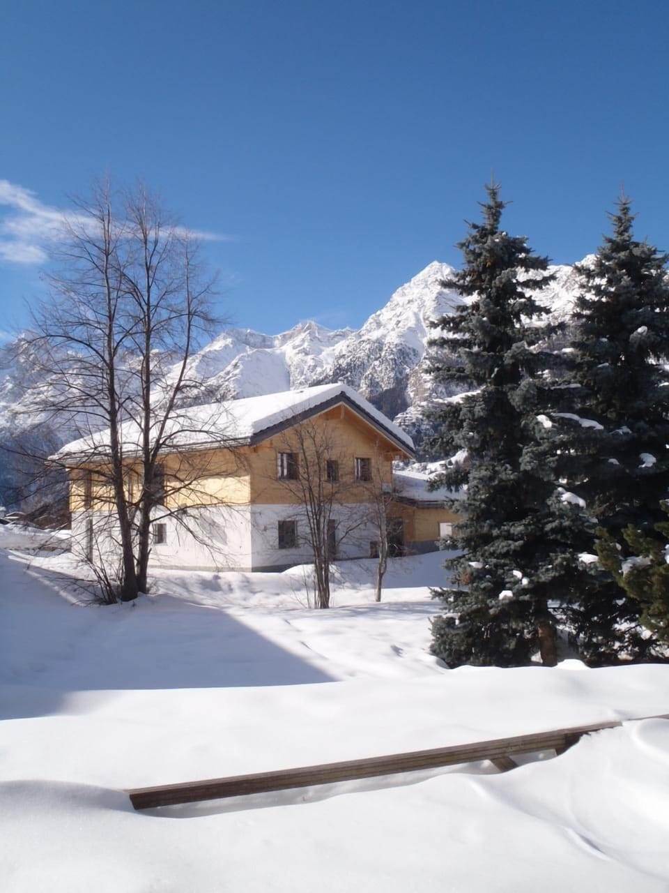 View from terrace in winter time