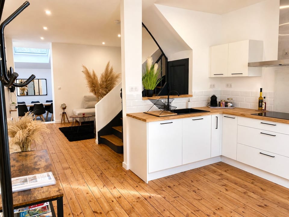 Open-plan kitchen and living room