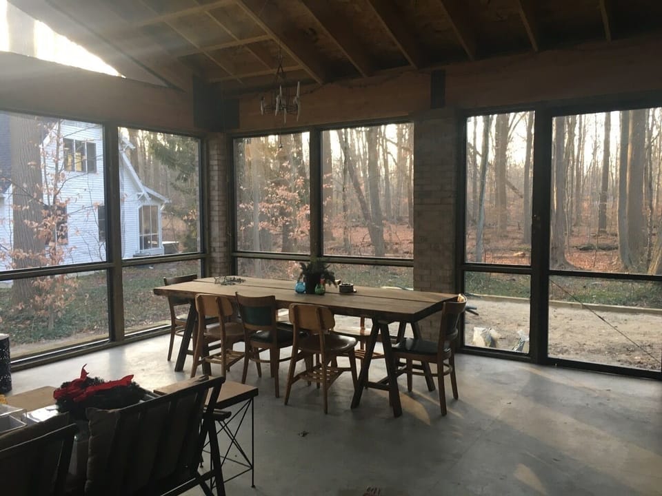 Huge screened in porch for dining and hanging out.