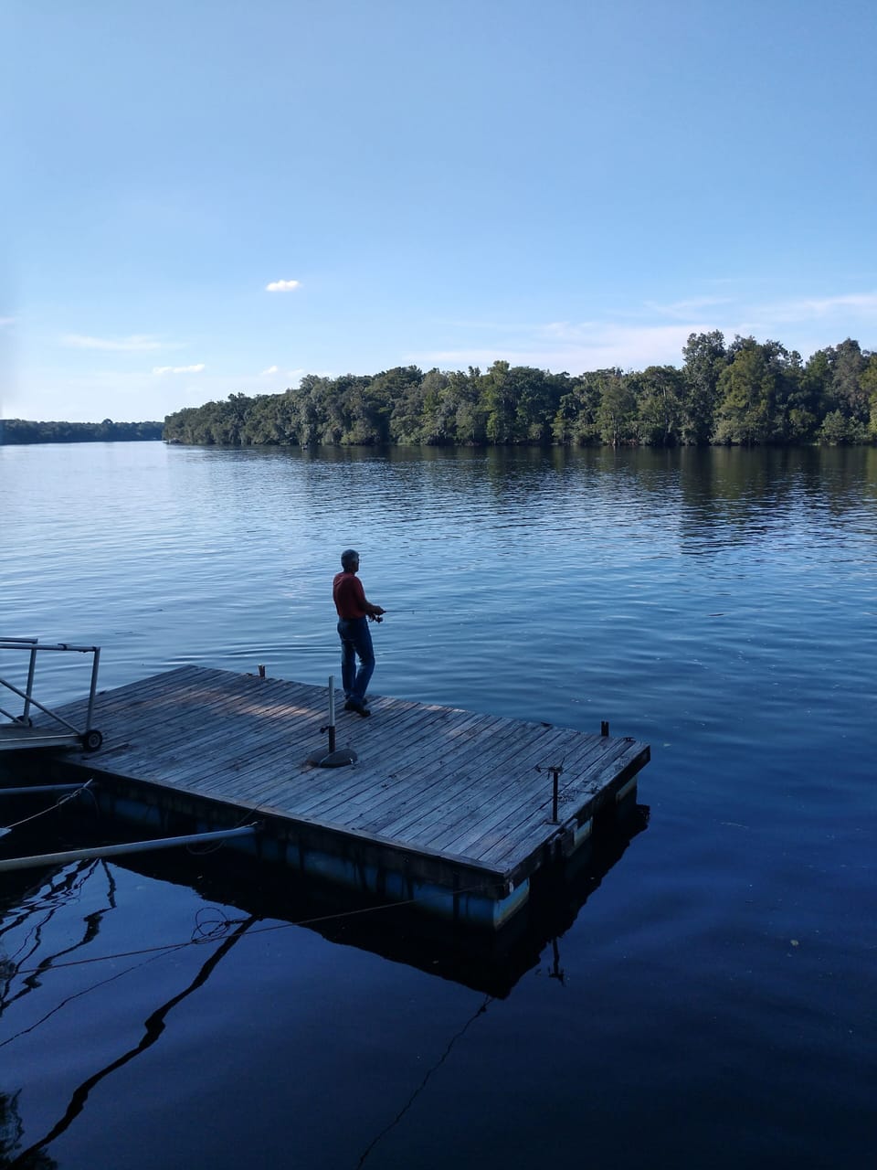 Evening time on the dock
