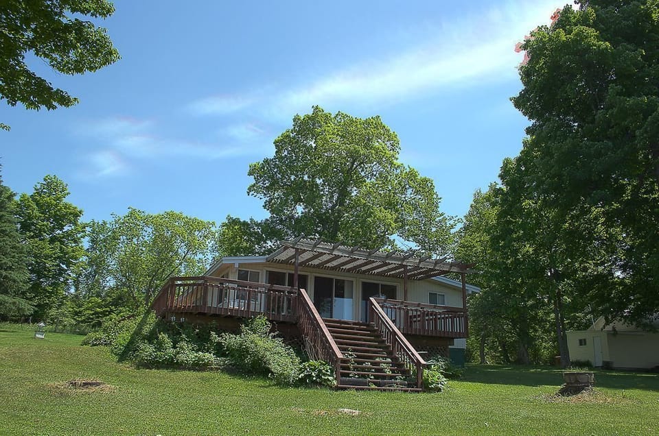 View of the cottage from the river side 