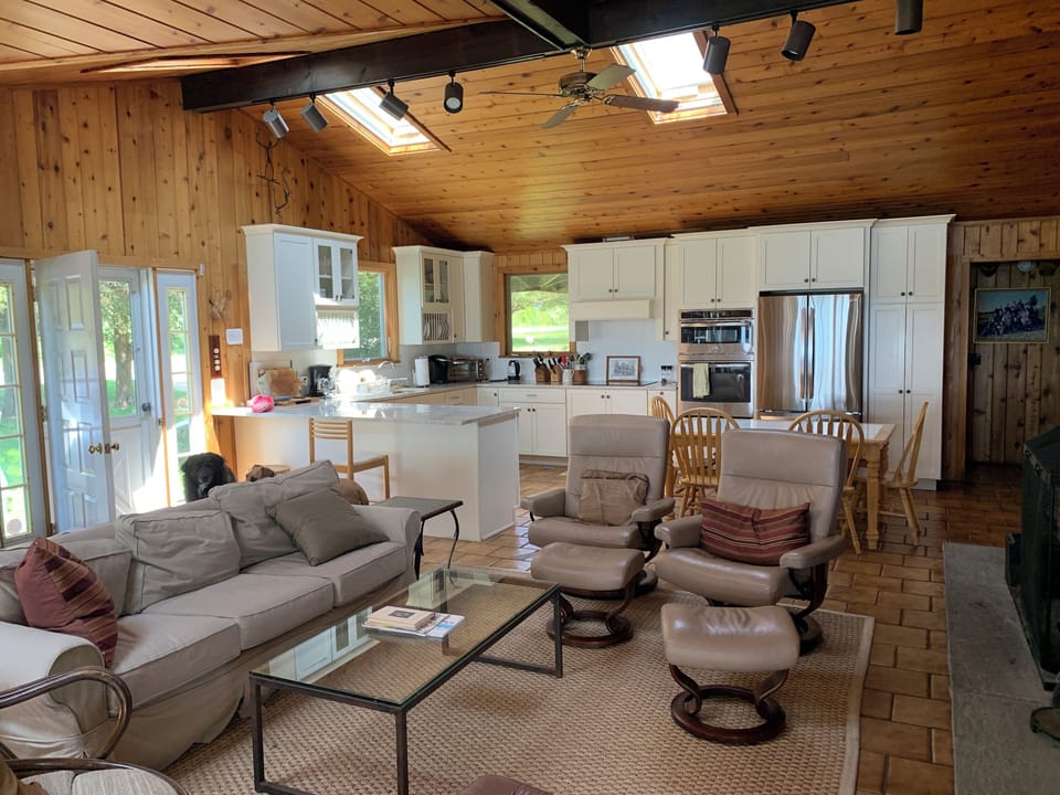 Sitting area for TV watching or family time.
