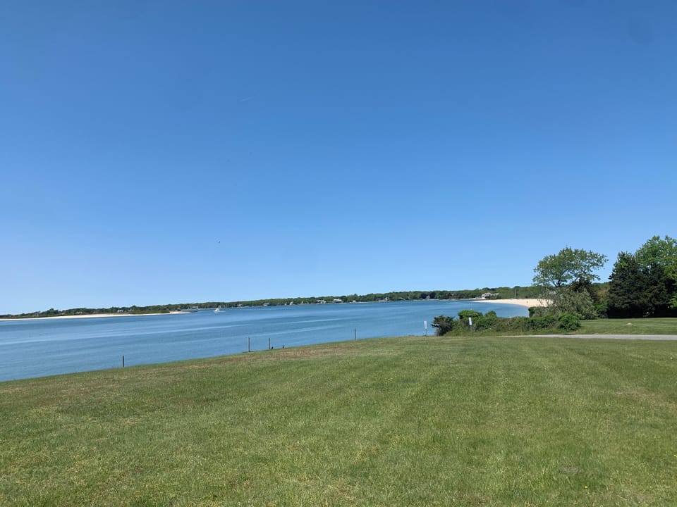 Huge lawn for family games.