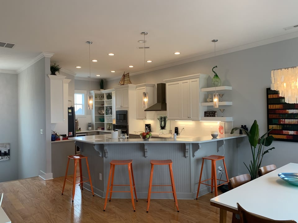 Kitchen and bar area 