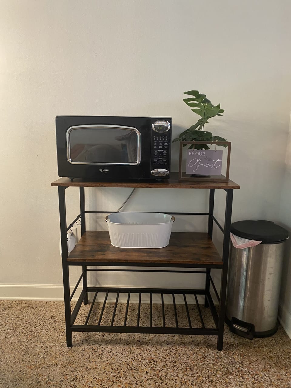 Microwave cart and food prep 