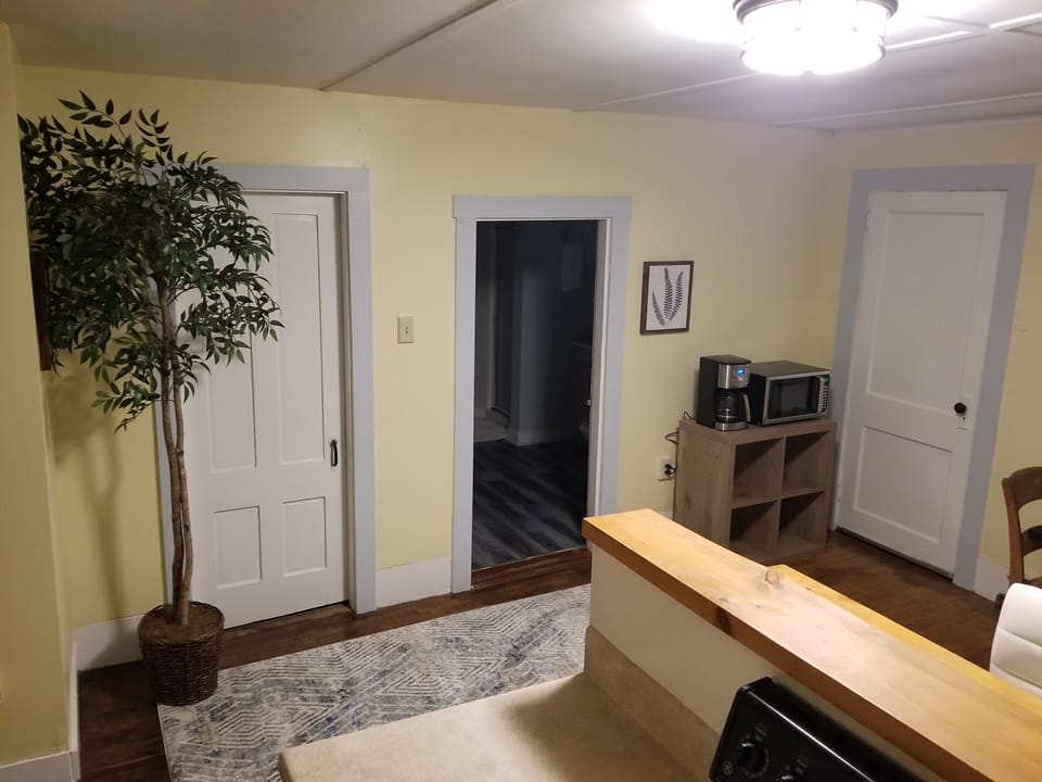 Cleaning closet, bathroom and ski storage rooms