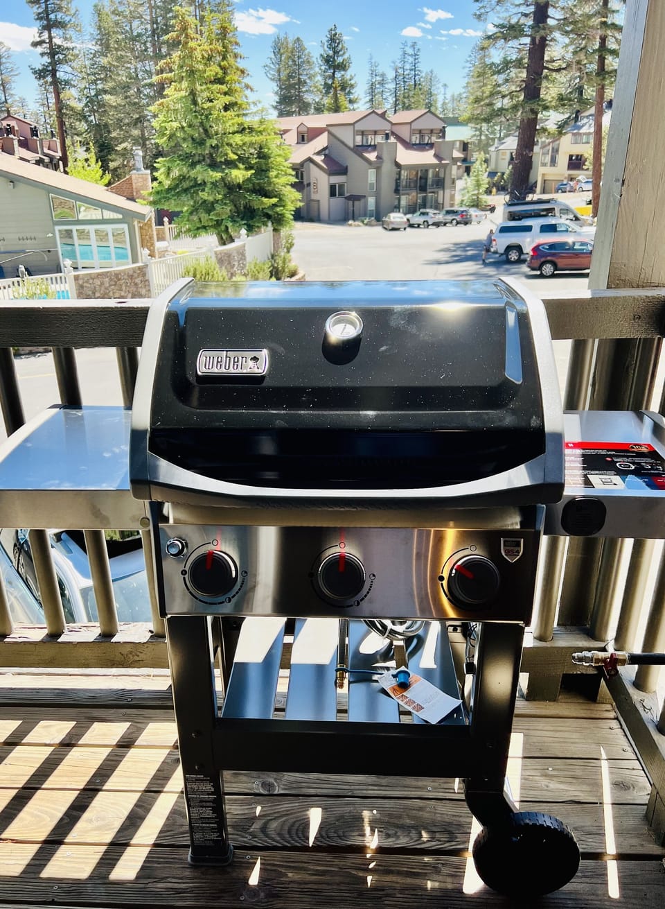 New Weber grill on deck