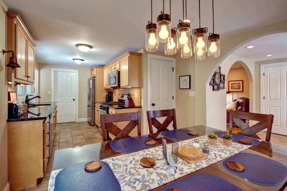 Dining room with open floor plan to kitchen